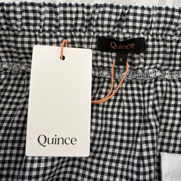 Quince 100% European Linen Maxi Skirt Classic Mini Gingham Size Small Coastal - Picture 5 of 8